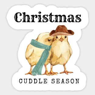 Cuddle Season chick Sticker